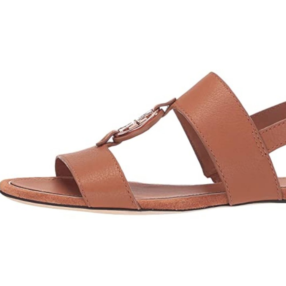 NEW TORY BURCH METAL MILLER LEATHER SANDALS - Picture 4 of 12